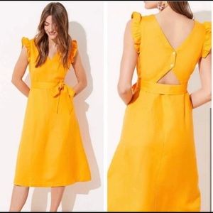 Anne Taylor LOFT bright orange Dress